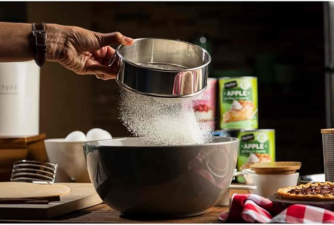 Tablecraft Fine Mesh Sieve Strainer, 8-Inch Round Durable Stainless Steel