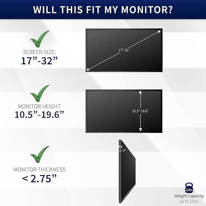 VIVO Adapter VESA Mount Kit for 20 to 30 inch LED LCD Monitor Screen, 75mm and 100mm mounting Bracket, Stand-VAD1
