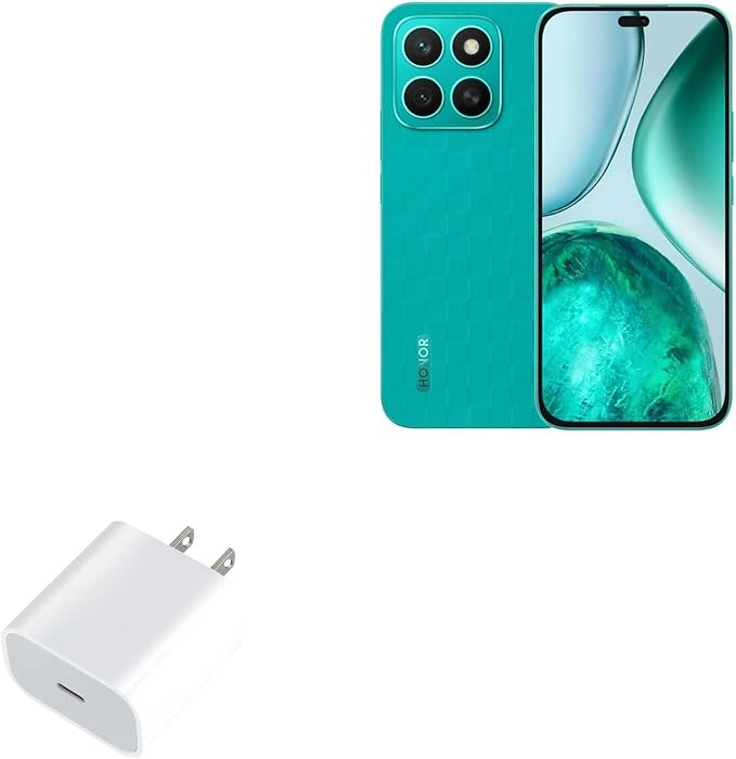 BoxWave Charger Compatible with Honor X8c - PD GAN miniCube (30W) 30W Tiny PD GAN Type-C Wall Charger - Winter White