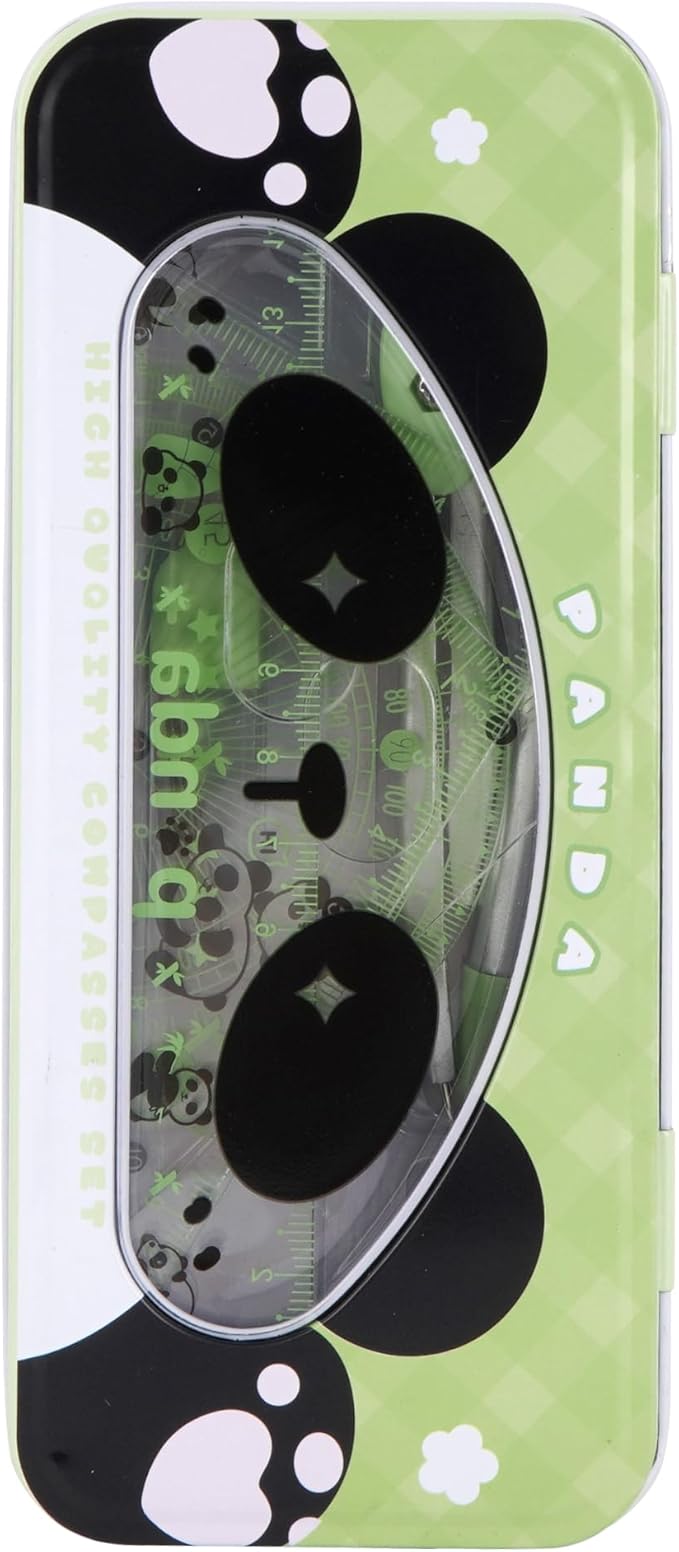 LABANCA 8 Pcs Compass Set with Protractor Rulers Pencil for Math Geometry (08336 Pattern A)