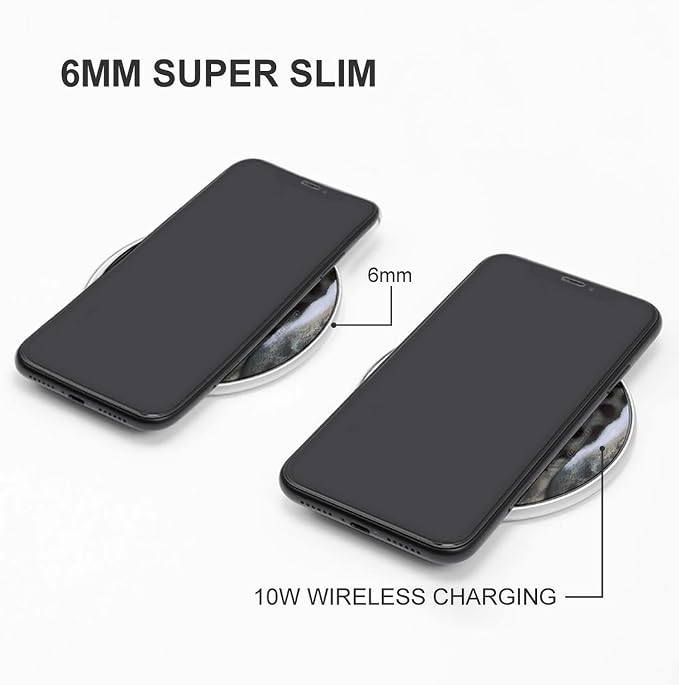 Snow Leopard Wireless Charger 10W Fast Charging Pad Anti-Slip Qi Certified Wireless Charging Pad Charging Station Portable Phone Charger for All Wireless Charging Smartphone