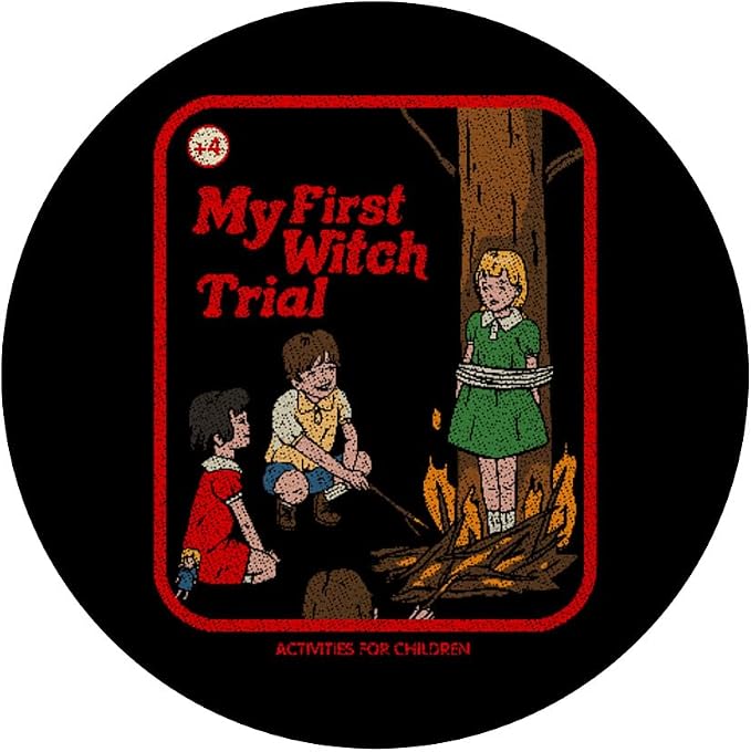 My First Witch Trial Vintage Childgame Horror Goth Punk Premium PopSockets Adhesive PopGrip