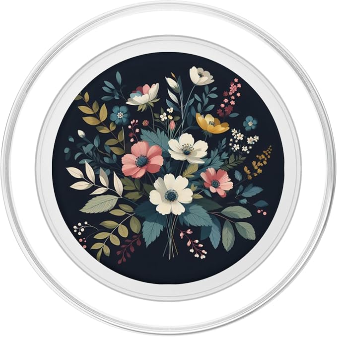 Modern Garden - Lush Florals Against Night Sky PopSockets MagSafe PopGrip for iPhone
