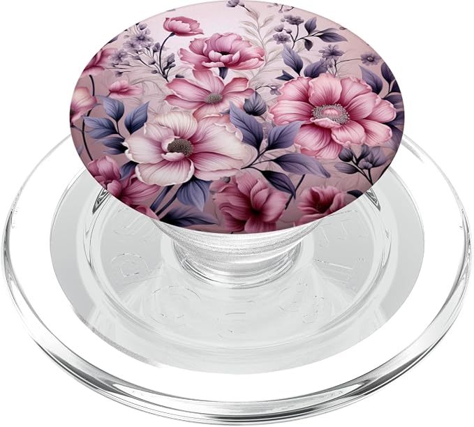 Vintage Pink Wildflower Flower Lover Tropical Garden PopSockets PopGrip for MagSafe