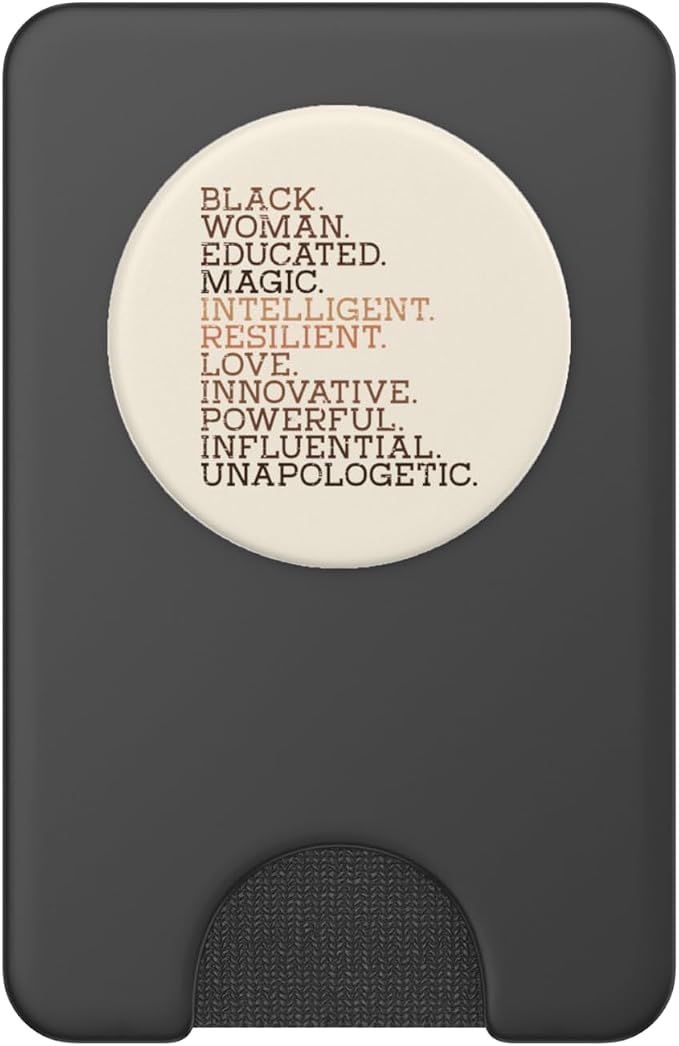 Black Woman Educated Magic BHM African History Melanin Women PopSockets Adhesive PopGrip