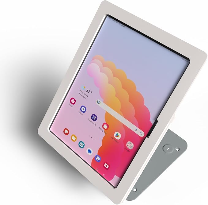 Anti-Theft Acrylic Case with EZ Foldable Aluminum Desktop Stand for Samsung Galaxy TAB Tablets (Black TAB A8 10.5)
