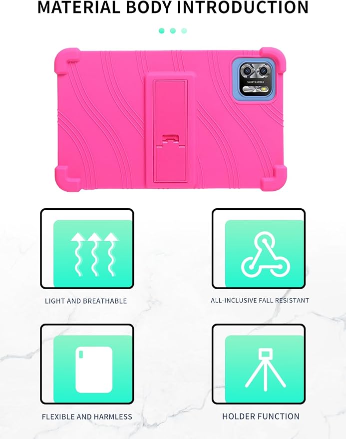 Case for PRITOM B8/PRITOM L8/VASOUN Tab8 Tablet 8 Inch- Soft Silicone Shock Proof Lightweight Stand Rubber Shell Protective CoverKids Friendly Soft Silicone Adjustable Stand CoverBlack