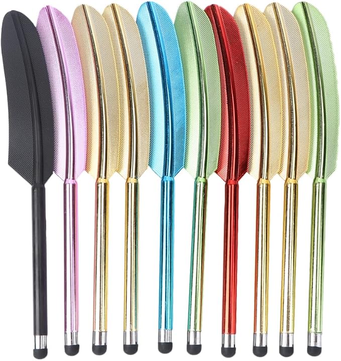 Hemobllo 10 pcs Stylus Pens - Creativity Touch Screen Capacitive Stylus Colorful Universal for Phone Tablet (Mixed Colors) (Pack of 2)
