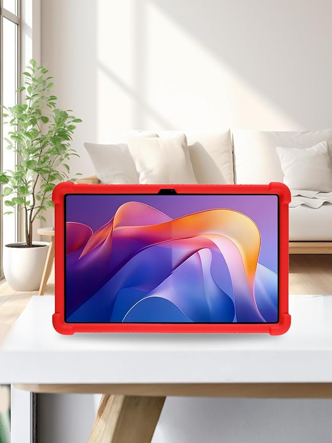 for Xiaomi Redmi Pad 2 Tablet 11 inch Tablet CaseBOVUGAC Soft Silicone Adjustable Stand Shockproof Kids Friendly for Redmi Pad 2 11 Tablet(Black)