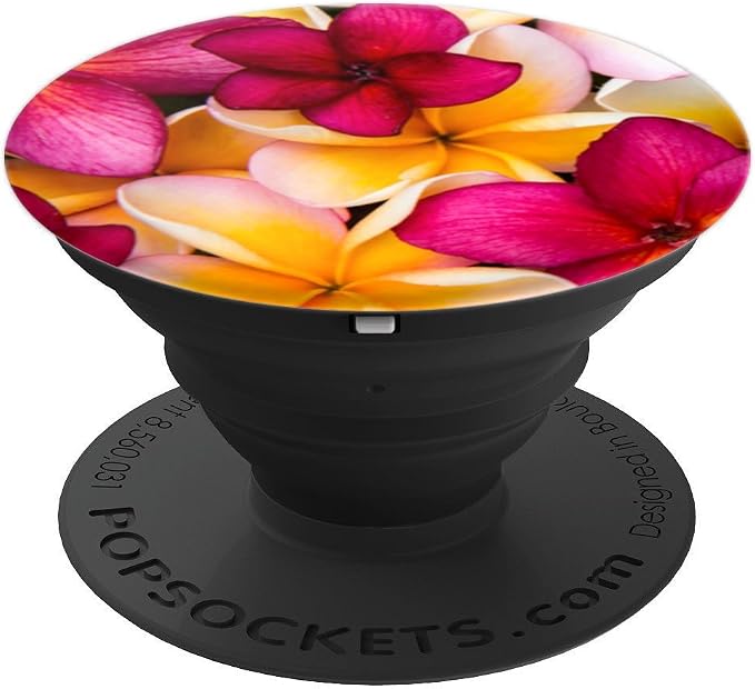 Plumeria Flower Pretty Garden Hawaii Pop Socket Phone Holder PopSockets Adhesive PopGrip