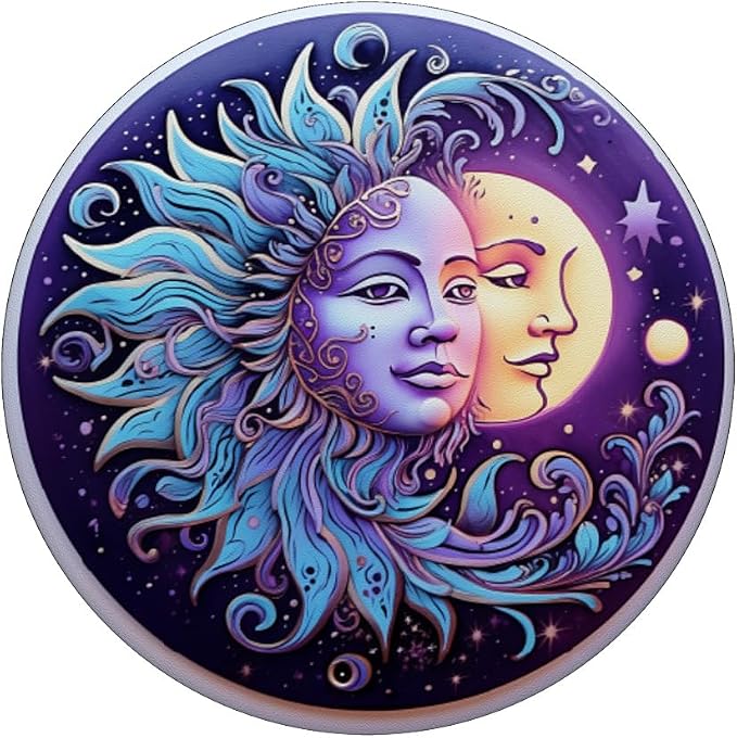 Sun and Moon Lover Astronomy Astrology Stargazer PopSockets PopGrip for MagSafe