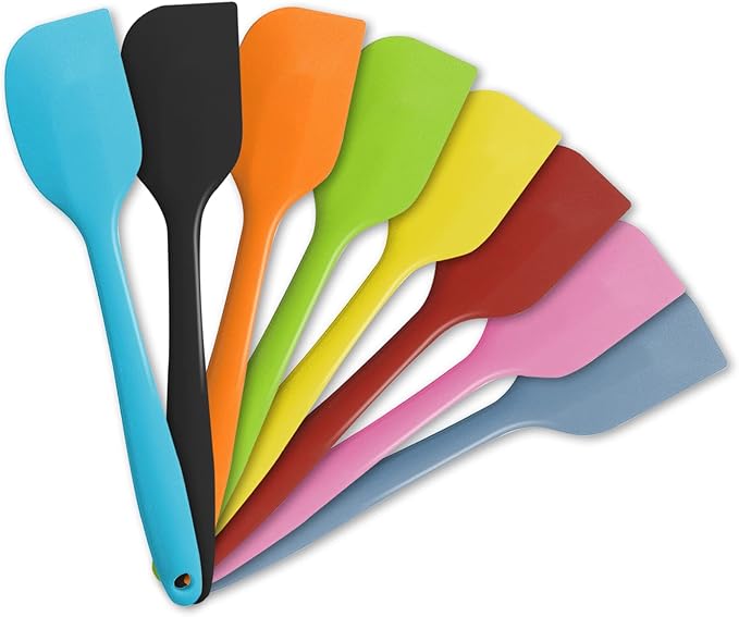 LAPXSNZD 8 Piece Heat Resistant Silicone Spatula Set