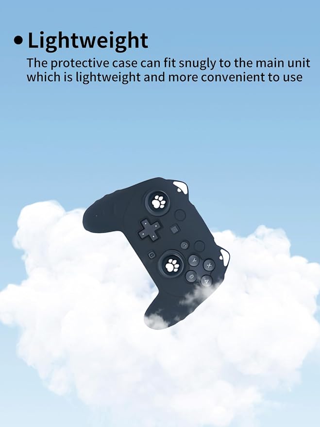 Case for Nintendo Switch 2 Pro ControllerUYRUREL Premium Sillence MaterialShock-Absorbing and Anti Drop Protection Soft Shellwith Stickers and Thumb GripsBlack.