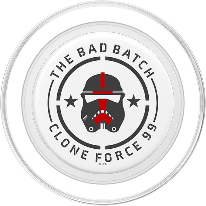 Star Wars: Bad Batch Clone Force 99 Helmet Red &amp Grey PopSockets Adhesive PopGrip