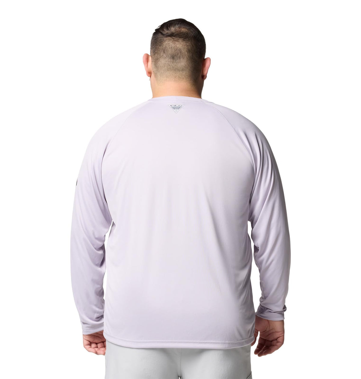 Columbia Men's PFG Terminal Tackle Long Sleeve Fishing Shirt, Lavender Pearl/Black Logo, 4X