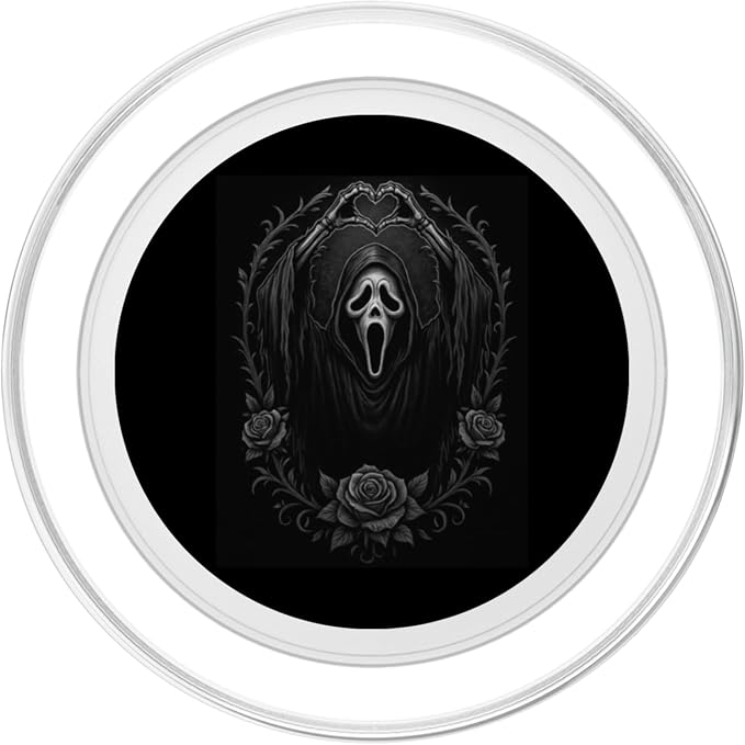 Scary Face Horror Poster Creepy Halloween PopSockets PopGrip for MagSafe