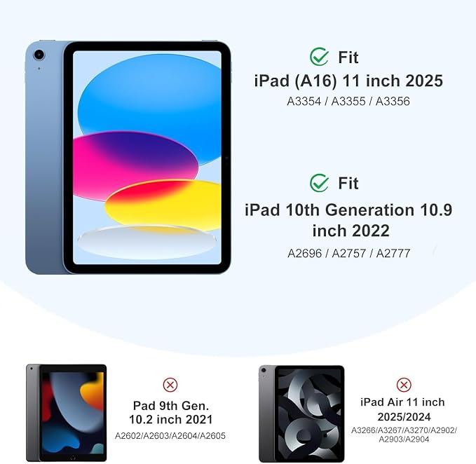 Case for iPad (A16) 11th Generation 11 Inch 2025 iPad 10th Generation 10.9 Inch 2022 Premium PU Leather Stand Folio Cover with Auto Sleep/Wake American Flag Sunflower and Cow
