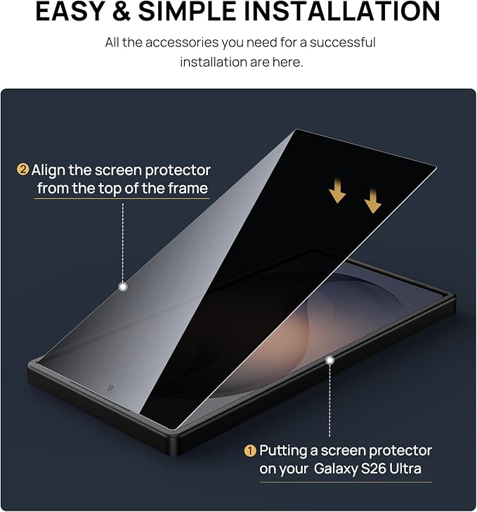 SSLOTSCASE for iPhone 17 Privacy Screen Protector [2 Pack] [9H Hardness] | Anti Spy Tempered Glass Film Military Grade Shatterproof Easy Installation Anti Reflective Screen Protector for iPhone 17