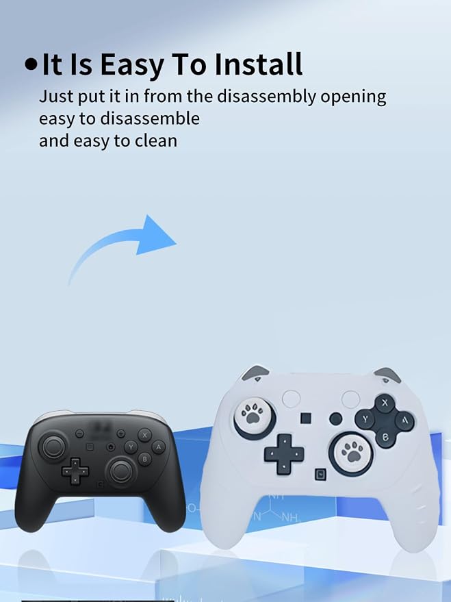 Case for Nintendo Switch 2 Pro ControllerUYRUREL Premium Sillence MaterialShock-Absorbing and Anti Drop Protection Soft Shellwith Stickers and Thumb GripsBlack.