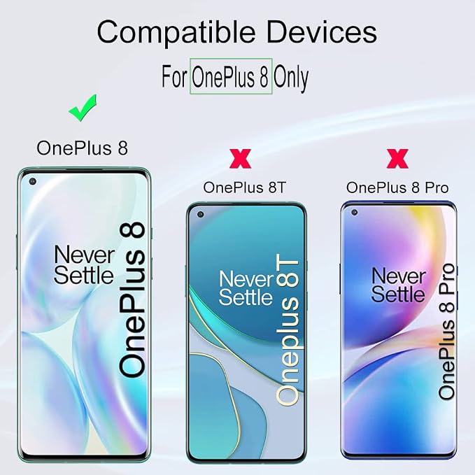Ibywind For OnePlus 8 (2 Pcs) Screen ProtectorFlexible TPU FilmWith 1Pc Camera Lens Protector1Pc Back FilmBubble Free[Easy to install]