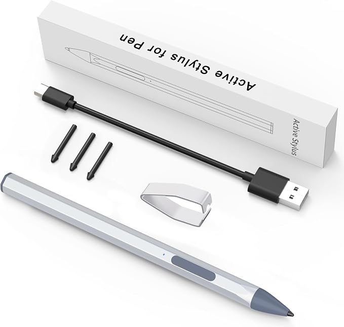 ASUS Stylus Pen for Transformer/Vivobook Flip/Notebook Touchscreen Laptop/Tablet - Rechargeable 4096 Pressure Sensitivity Microsoft MPP Protocol Black