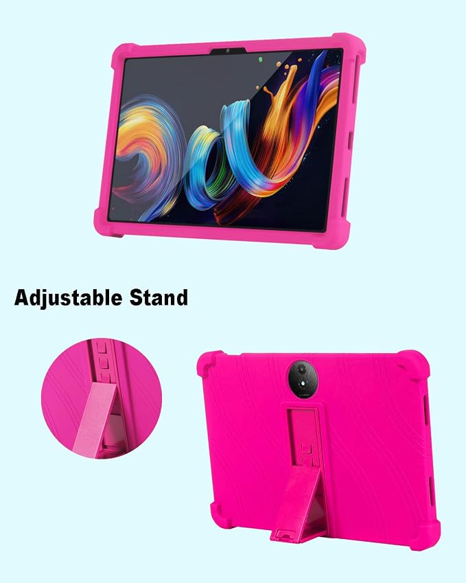 Tablet Case for TCL Nxtpaper 11 Plus Soft Silicone Case with Adjustable Stand Shockproof Protective Cover for TCL Nxtpaper 11 Plus 11.5 inch. (Black)