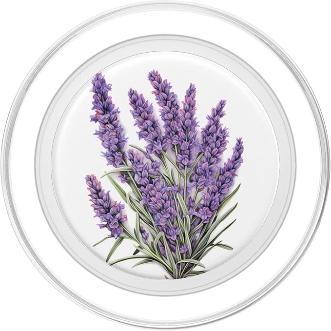 A Lavender Bouquet in Purple Watercolors A Flowery Lavender PopSockets PopGrip for MagSafe