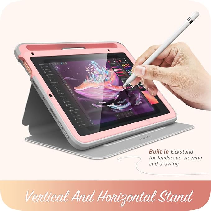i-Blason for iPad mini 7 Case iPad mini 6 Case 8.3 inch Marble | Built-in Screen Protector Auto Sleep/Wake Pencil Holder Trifold Stand Full-Body Protection