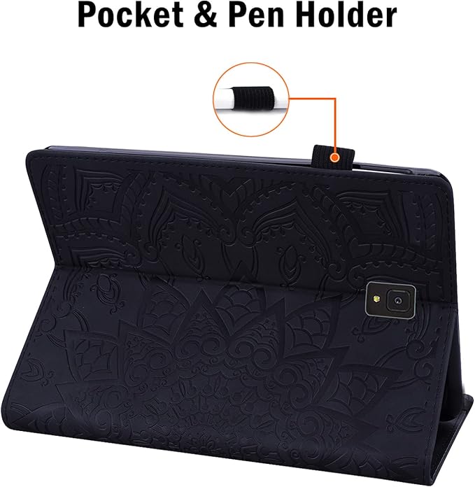 Galaxy Tab S4 10.5 2018 Case RASUNE PU Leather Card Slot Multi-Angle Stand Cover with Auto Sleep/Wake Protective Folio Case for Samsung Galaxy Tab S4 10.5 2018 Model SM-T830/T835/T837 -Black