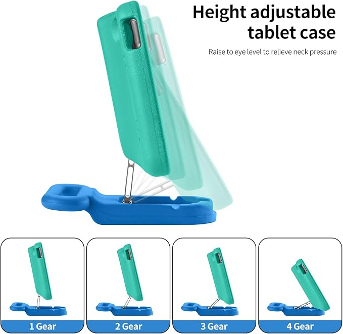 Kids Case for iPad (A16) 11th/10th Gen 10.9'' 2025/2022Adjustable Portrait/Landscape Stand/Drop Proof with HandleChild Friendly Case for iPad Air 11 (M4/M3/M2) 2026/2025/2024 (BlackBlue)