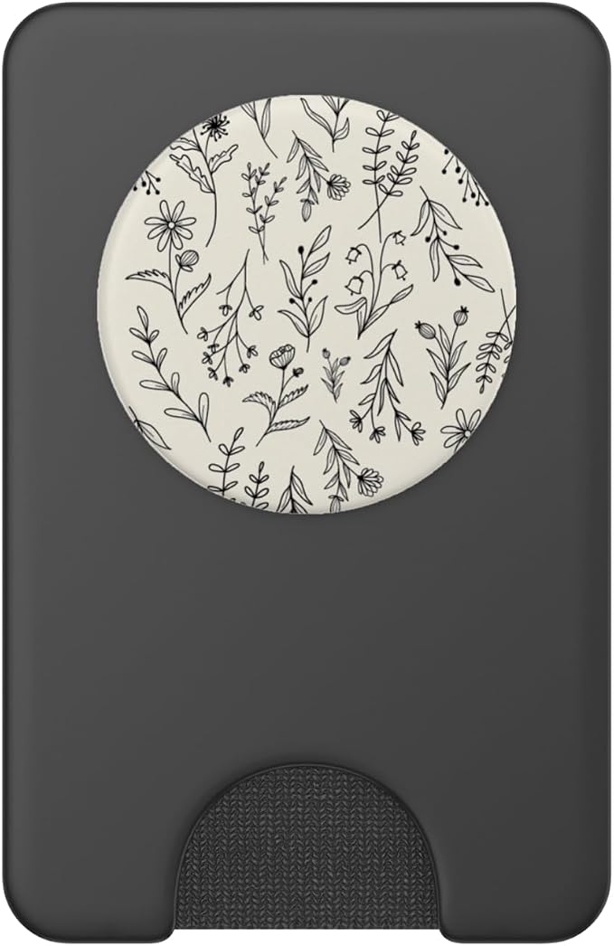 Sand Beige Wildflower Floral Flower Pattern PopSockets Adhesive PopGrip