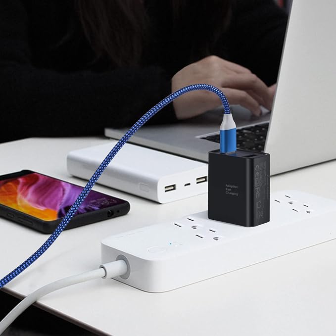 Dual USB Wall Charger Costyle 3 Pack 30W 2 Ports Adaptive Fast Charging Block Quick Fast Charger 3.0 &amp 5V 2.4A Wall Plug Compatible iPhone 13 12 11 XS MaxGalaxy A16 S10 S9Note 9 10Pixel (Black