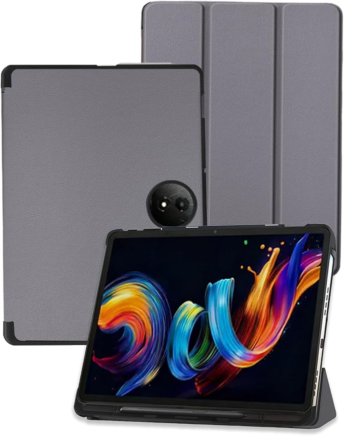 for TCL NXTPAPER 11 Plus (11.5 inch) Android Tablets tri-fold Smart Protective case PU Leather Portable Shell Suitable for TCL NXTPAPER 11 Plus Provides Full Protection Grey.