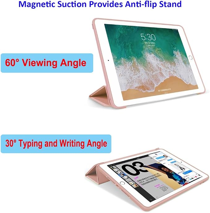 iPad Pro 11 Case 4th/3rd/2nd Gen Black | 2022/2021/2020 Lightweight Smart Folio Trifold Stand Auto Sleep/Wake Soft Silicone Back without Pencil Holder