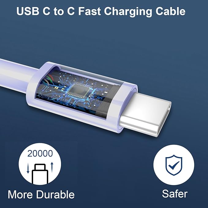 Phone 17 16 15 Pro Max Charger Cable, 20W Dual Port USB C Fast Charger Block with 10FT Long USB C to C Fast Charging Cord Cable for Phone 17 16 15 Pro Max/16 15 Pro/16 15/16 15 Plus,Pad Pro 12.9"/11"