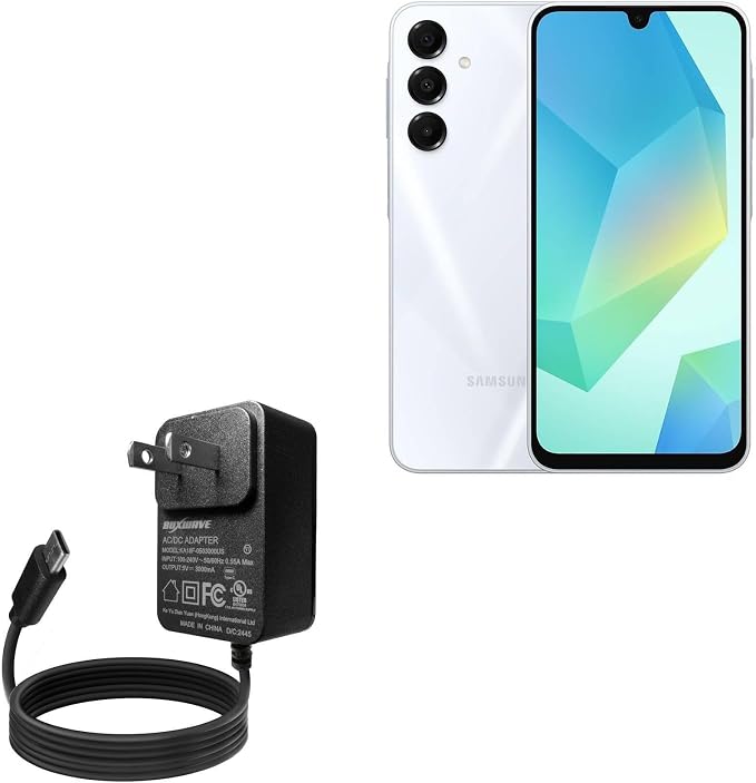 BoxWave Charger Compatible with Samsung Galaxy A16 5G - Wall Charger Direct (15W) Rapid Charge Your Device with Built-in 3ft Cable