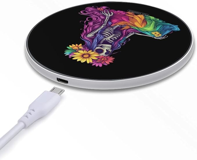 Colorful Skeleton Women Wireless Charger Portable Charging Pad | LightweightAll Smartphone