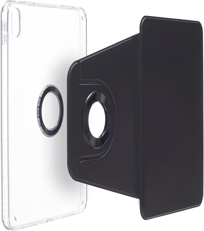 iPad Pro 11'' (M5 2025) (M4 2024) Case DMaos Magnetic Detachable Smart Cover 360 Rotation Foldable Stand - Black