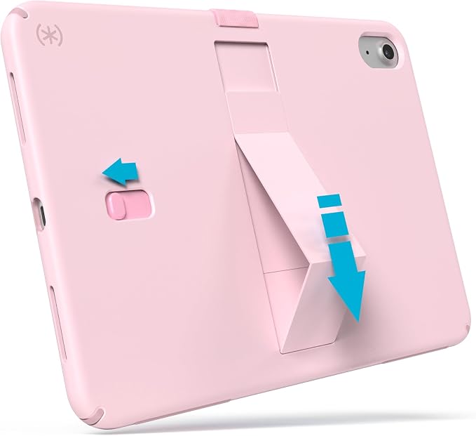 Speck iPad 10.9 Inch Tablet Case and Stand - Scratch Resistant Drop Protection &amp Quick Release Kickstand - for iPad 10th Gen 2022 - StandyShell Black/White