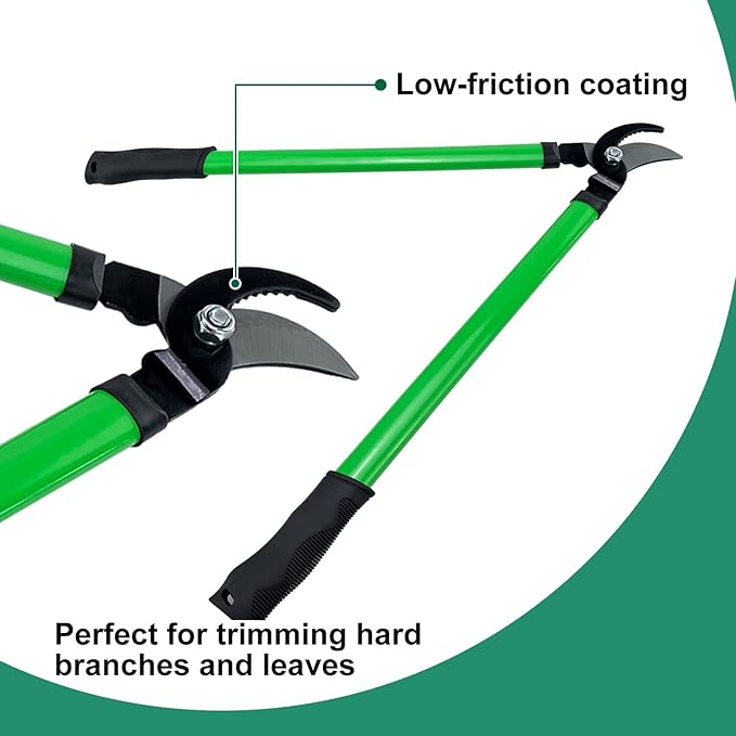 iMeshbean 3 Pieces Garden Tools Set Lopper & Pruning Shear & Tree Trimmer Pruner Ideal for Indoor & Outdoor Gardening, Branch Cutting & Plant Trimming