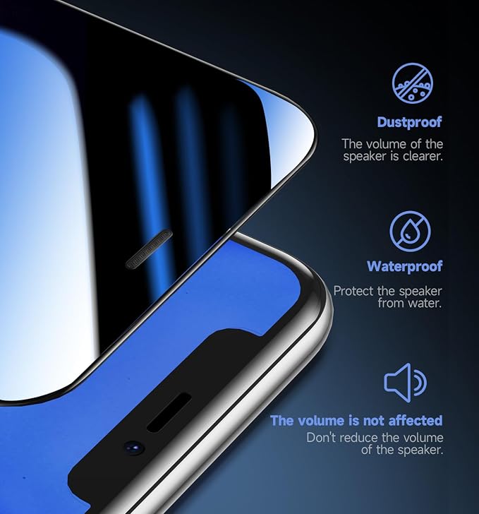 MAGIC JOHN 2 Pack for iPhone 11/iPhone XR 6.1 inch Privacy Glass Screen Protector Auto Dust-Elimination Installation Bubble Free HD Clear Easy Installation
