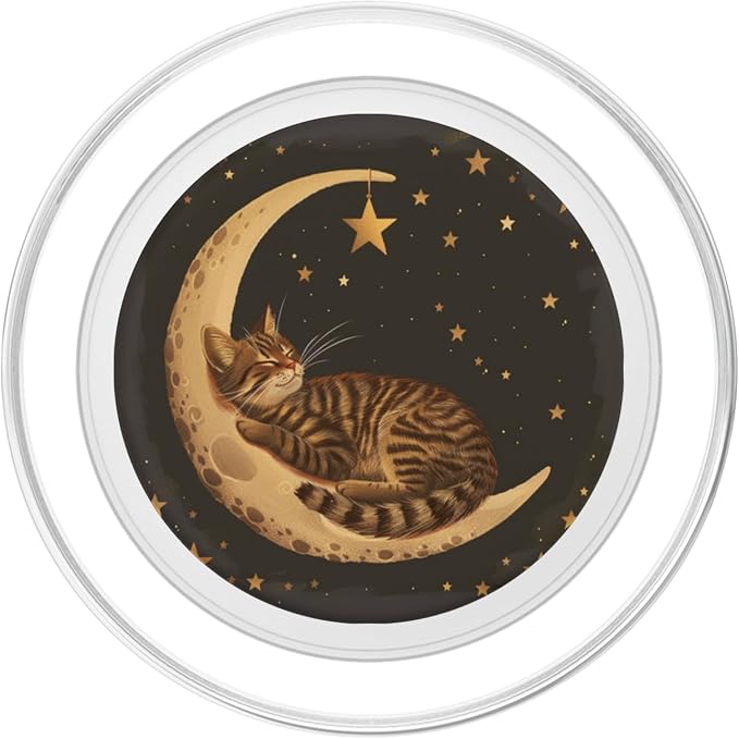 Brown Tabby Cat Sleeping PopSockets PopGrip for MagSafe