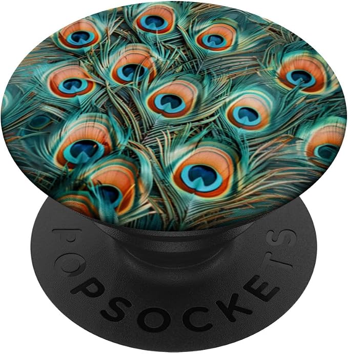 Peacock Feather Pattern PopSockets PopGrip for MagSafe