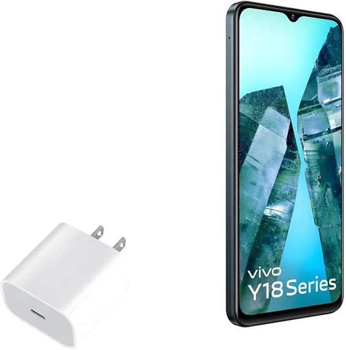 BoxWave Charger Compatible with vivo Y18i - PD GAN miniCube (30W) 30W Tiny PD GAN Type-C Wall Charger - Winter White