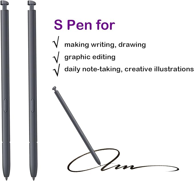 2 Pcs Galaxy S26 Ultra Stylus Pen for Samsung Galaxy S26 Ultra S PenS26 Ultra Pen Replacement for Samsung Galaxy S26 Ultra 5G 6.9 in S Pen All VersionsEJ-PS948BBEGUJ(Black)