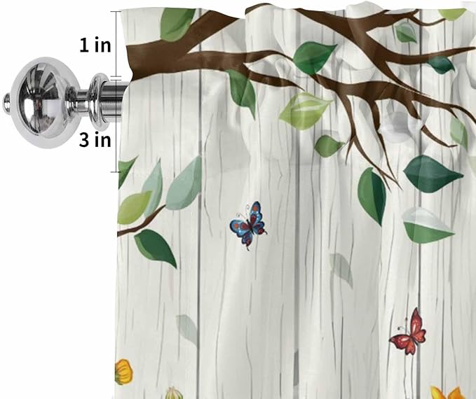 Easter Gnomes Curtain Valances for Windows, Kitchen Valance Window Treatment
