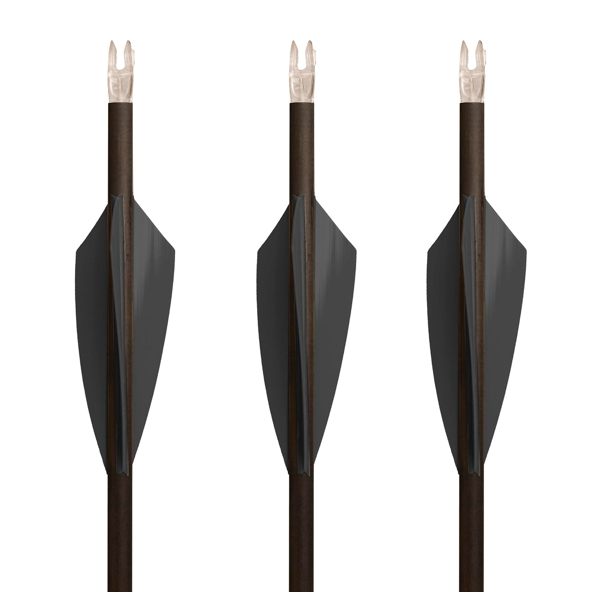 TAC Vanes 2.75" Driver Arrow Vanes | Archery Fletching for Compound & Crossbow | Durable, Lightweight, High Accuracy, Black 36 Pack