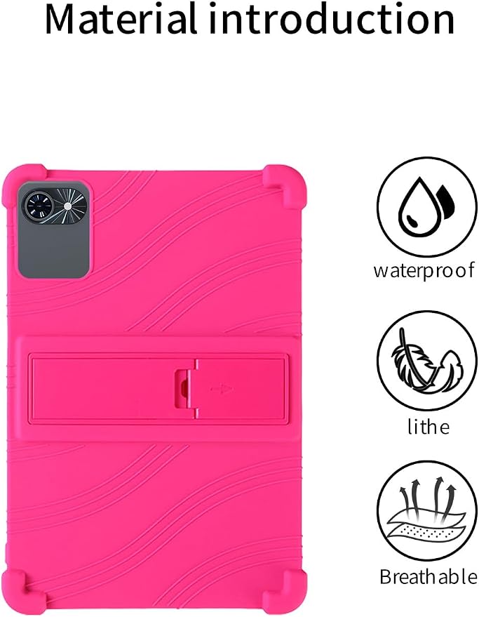 for TABWEE T80 Tablet 10.5 inch Tablet CaseBOVUGAC Soft Silicone Adjustable Stand Shockproof Kids Friendly for TABWEE 10.5 Tablet(Black)