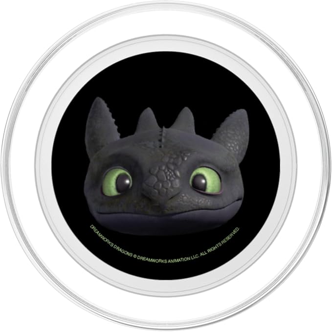 DreamWorks Dragons Toothless Night Fury Big Face Costume 3D PopSockets PopGrip for MagSafe