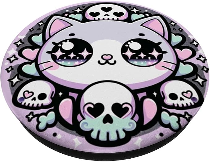 Pastel Goth Gothic Kawaii Cat PopSockets Standard PopGrip